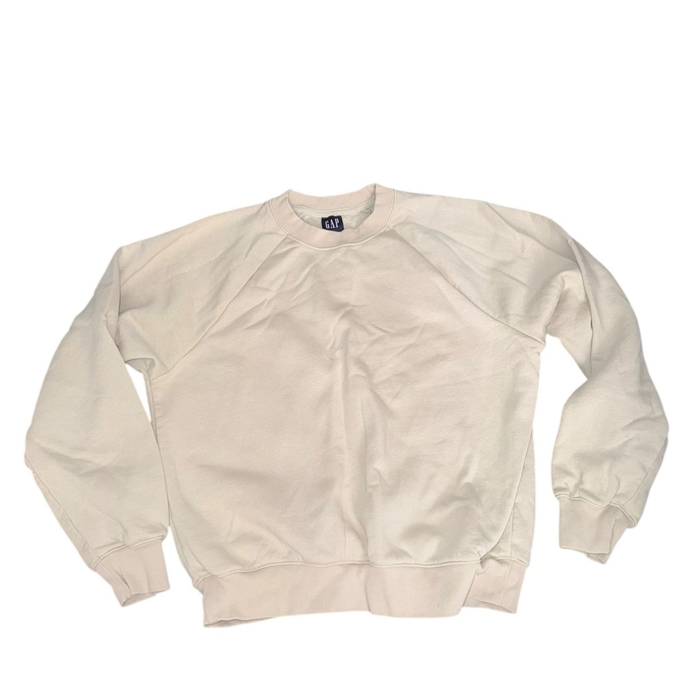 GAP Off-White Cream Crewneck Pull-Over Sweat Shirt Size XS
